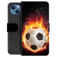 Mtp Products iPhone 13 Premium Flip Cover med Pung - Fodbold Flamme