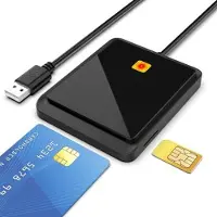 Mtp Products USB 2.0 Smart Kortlæser - SIM, ID, Bankkort - Sort