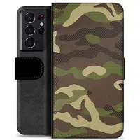 Mtp Products Samsung Galaxy S21 Ultra 5G Premium Flip Cover med Pung - Camo