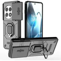 Mtp Products OnePlus 13 Roterende Ring Hybrid Cover med Kameraskjold - Sort