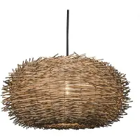 QAZQA Rustik pendellampe brun rattan - Hatch 45