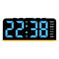 Mtp Products GH9001 LED digitalt vækkeur med dato - sort / blåt lys