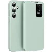 Mtp Products Samsung Galaxy S25 Smart Clear View Flip etui med kortplads - Lysegrøn