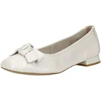 Caprice Ballerina, white, made of Leather with Trapeze heel, Size 40