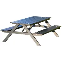NSH Nordic Børne bord-/bænkesæt A-model sort nonwood og alu. Stel HORTUS (801-093)