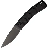 Piranha Knives Auto X Button Lock Black