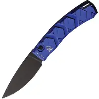 Piranha Knives Auto X Button Lock Blue