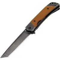 Revo Duo Linerlock Tanto Brown