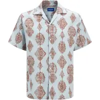 Jack & Jones Skjorte 'JORHydra Noto' lyseblå / brun
