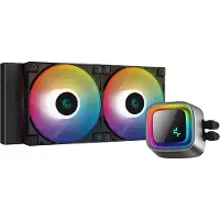 DeepCool LS520 - Processors flydende kølesystem - Radiatorstørrelse: 240 mm - (for: LGA1155, LGA2011, LGA1150, LGA2011-3, LGA1151, AM4, LGA2066, sTR4, sTRX4, LGA1200, LGA1700, AM5) - 120 mm - sort