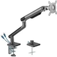 Dutzo Skærmholder til 1 skærm (17"-32") - Slim udgave med 2 x USB A porte (Sort)