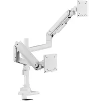 Alterzone Arm Luxe Duo Heavy-duty Dobbelt Monitor Arm, Hvid