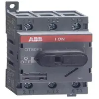 ABB OT25F3, 3P, Ledningsført, Sort, IEC 60947-3 / UL 508 / CSA C22.2 No. 14, 600 V, 35 mm
