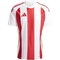 Adidas Spilletrøje Striped 24 - Hvid/Rød, størrelse Small