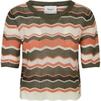 Pepe Jeans Pepe Jeanstil kvinder. PL702205 Hollis flerfarvet trøje (L), Casual, Akryl