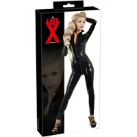 Late X - latex catsuit - kattekvindedragt (sort)