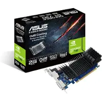 Asus GeForce GT 730-SL-2GD5-BRK - Grafikkort - GF GT 730 - 2 GB GDDR5 - PCIe 2.0 lav profil - DVI, D-Sub, HDMI - blæserløs