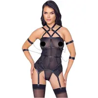 Cotelli collection Bondage BONDAGE BASQUE - SORT