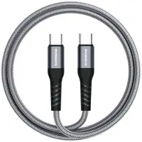 Riversong Hercules 06 Nylon Flettet USB-C Kabel - 1m/100W - Grå
