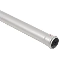 Blücher afløbsrør 50x2000mm muffe rustfrit/syrefast