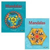 Forlaget Unicorn Mandalas malebøger - Vilde Dyr & Dinosaurer - 2 stk. |