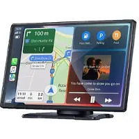 Mtp Products W519 9-tommers trådløs CarPlay- og Android Auto-skærm med GPS-navigation