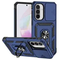 Mtp Products Samsung Galaxy A36 Roterende Ring Hybrid Cover med Kameraskjold - Blå