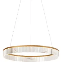 QAZQA Moderne pendellampe messing 78 cm inkl. LED 3-trins dæmpbar - Anello Chandelier