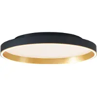 QAZQA Design loftslampe sort med guld 60 cm inkl. LED 3-trins kontakt - Ingo