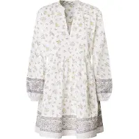 Pepe Jeans Pepe Jeanstil kvinder. PL953758 Lia kjole hvid (M), Casual, Bomuld, Lange ærmer