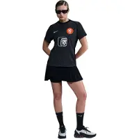 Nike Holland Trænings T-Shirt Dri-FIT Academy Pro Pre Match Kvinde EM 2025 - Sort/Hvid Kvinde - , størrelse X-Small