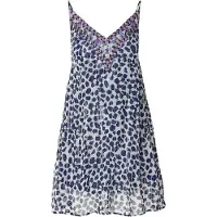 KOROSHI Sommerkjole blå / navy / pastelblå / burgunder