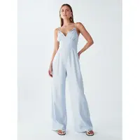 Willa Jumpsuit 'Palms' lyseblå
