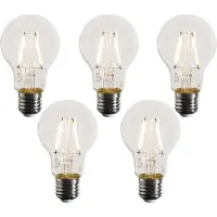 LUEDD Sæt med 5 E27 LED-pærer A60 Klar 3W 320 lm 2700K