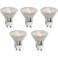 LUEDD Sæt med 5 GU10 50mm LED-pærer Klar 4,5W 360 lm 2700K