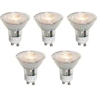 LUEDD Sæt med 5 GU10 50mm LED-pærer Klar 3W 250 lm 2200K