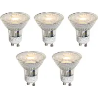 LUEDD Sæt med 5 GU10 50mm LED-pærer Klar 1W 80 lm 2200K