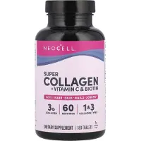NeoCell , Super Kollagen + Vitamin C & Biotin, 180 Tabletter