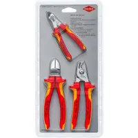 Knipex 00 31 30 BK V02, Tangsæt, Rød, Gul, 510 g
