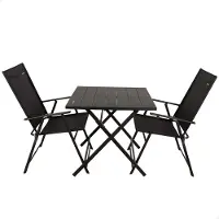Aktive 61149 Table+2 Armchairs Foldbart Udendørs Sæt