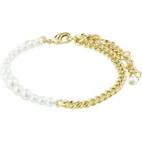 Pilgrim Armbånd 'Relando' guld / perlehvid