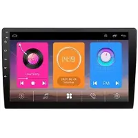 Mtp Products 10-tommers Bluetooth-bilstereo med GPS-navigation og Android 13 - 2GB RAM/32GB ROM