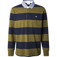 Gant Regular Chambray Stripe Heavy Rugg Polo Med Lange ærmer