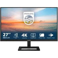Philips 27E1N1900AE - 1000 Series - LED-skærm - 27 - 3840 x 2160 4K UHD (2160p) @ 60 Hz - IPS - 350 cd/m² - 1000:1 - HDR10 - 4 ms - 2xHDMI, USB-C - højtalere - sort