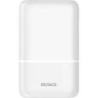 Deltaco Power Bank 10 000 mAh, 2x USB-A, 1x USB-C, Vit