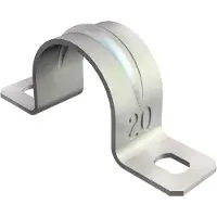 SOLAR PLUS Kabelbøjler Ø9mm 2 lapskruehul 4,5x6mmelforzinket - (100 stk.)
