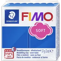Staedtler FIMO Soft Polymer Clay - -Ovnbage ler til smykker Skulptering Crafting Pacific Blue 8020-37