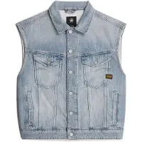 G-Star G-Startil kvinder. D26291-D943-H133 Afslappet denimjakke blå (M), Casual, Bomuld, Uden ærmer/stropper