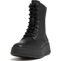 FitFlop Fitfloptil kvinder. GM4-090 F-Mode ankelstøvler i læder, sort (39), 3-5 cm, Lynlås, Casual
