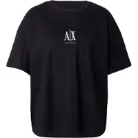 Armani Exchange A|X Armani Exchangetil kvinder. XW001182AF15085UC001 Kortærmet t-shirt med logo, sort (L), Casual, Bomuld, Korte ærmer